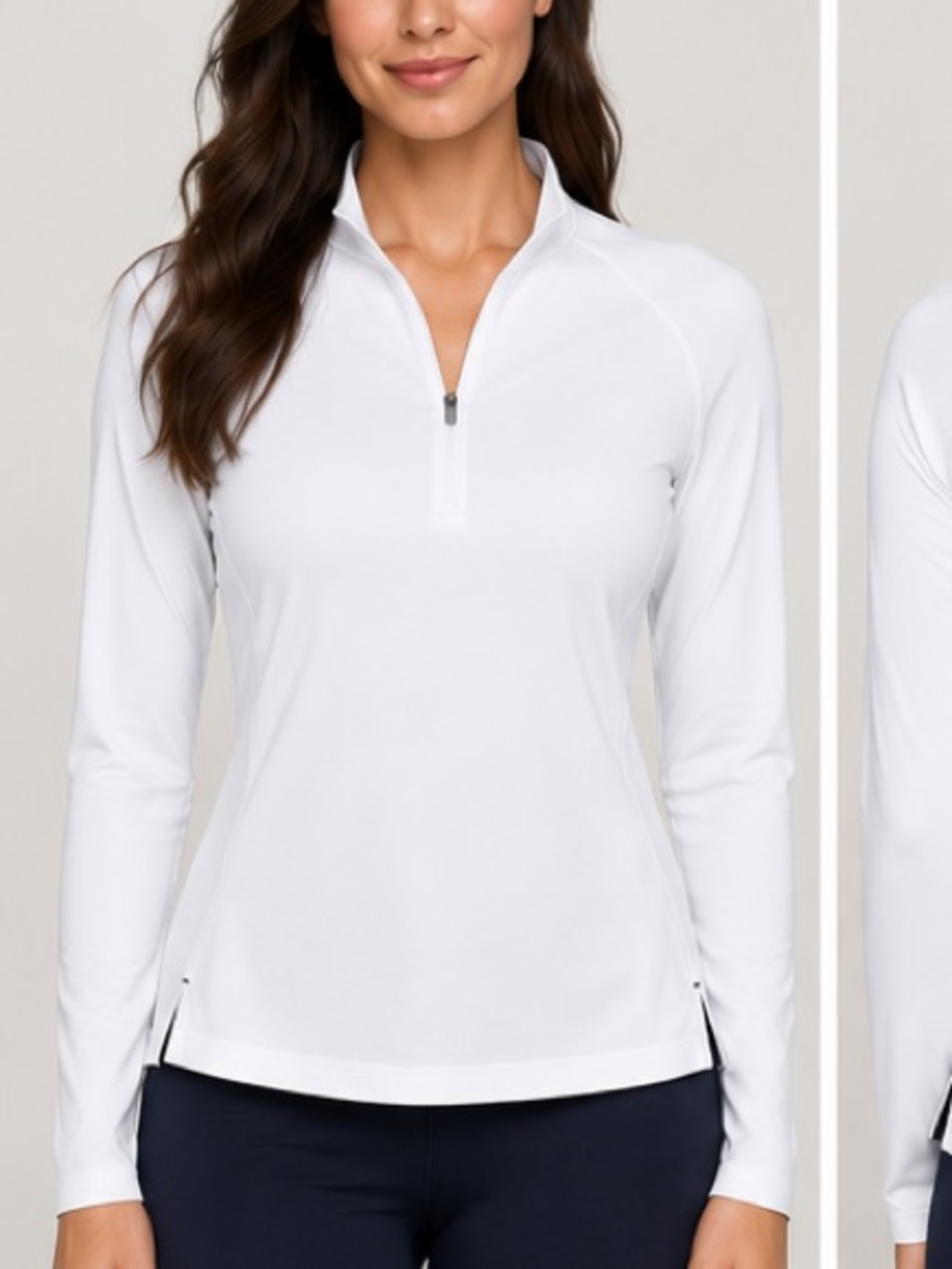 Peter Millar Women’s White Quarter Zip Pullover Red Hill 1921 L
